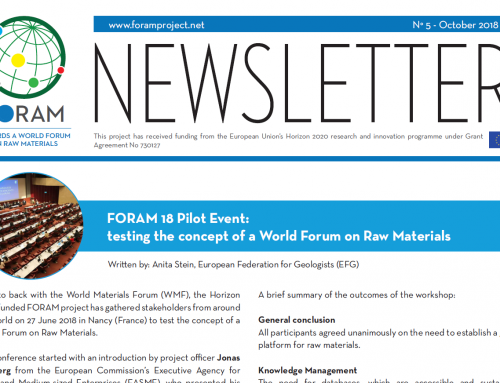 FORAM newsletter #5